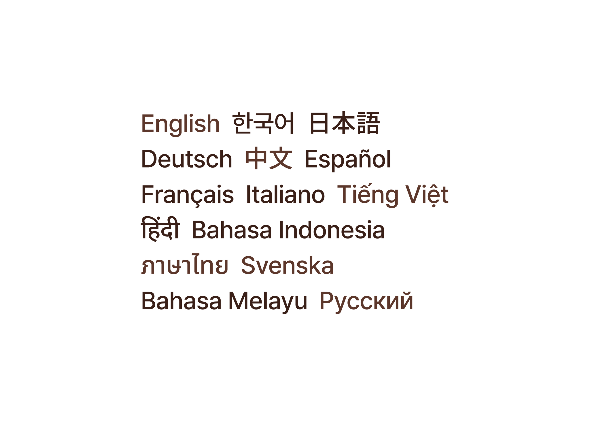 Multilingual translation feature