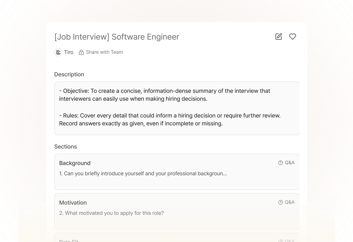Custom Template Feature